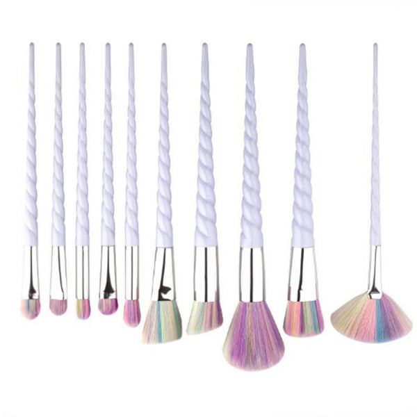 10 Pcs Unicorn Make Up Brushes